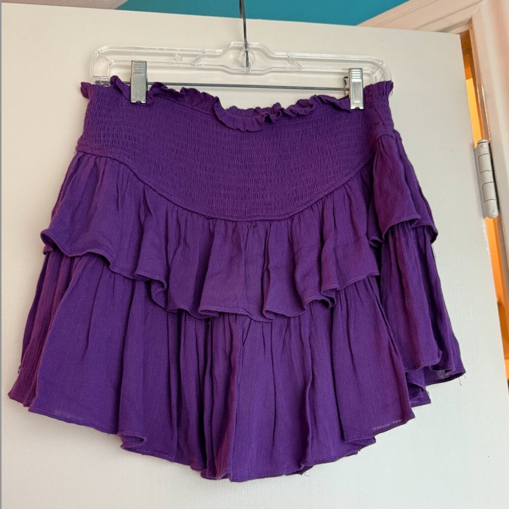 Purple Mustard Seed Smocked Skirt